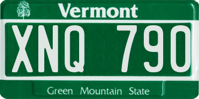 VT license plate XNQ790