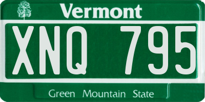 VT license plate XNQ795