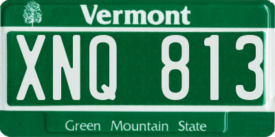 VT license plate XNQ813