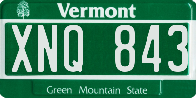 VT license plate XNQ843