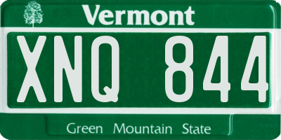 VT license plate XNQ844