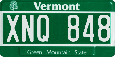 VT license plate XNQ848