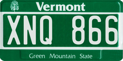 VT license plate XNQ866