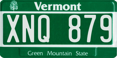 VT license plate XNQ879
