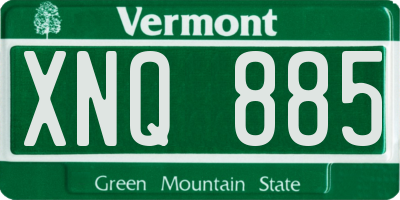 VT license plate XNQ885