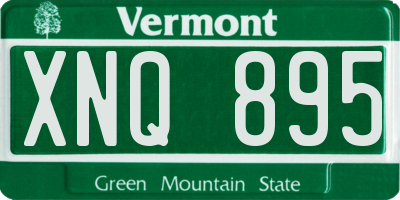 VT license plate XNQ895