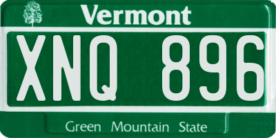 VT license plate XNQ896