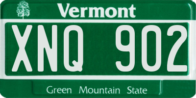 VT license plate XNQ902
