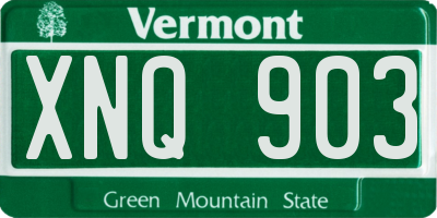 VT license plate XNQ903