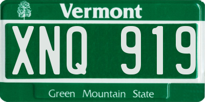 VT license plate XNQ919