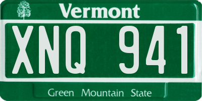VT license plate XNQ941