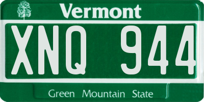 VT license plate XNQ944