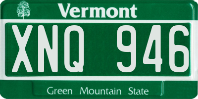 VT license plate XNQ946