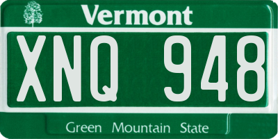VT license plate XNQ948
