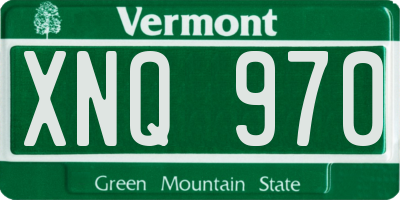 VT license plate XNQ970