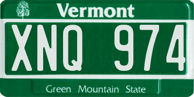 VT license plate XNQ974