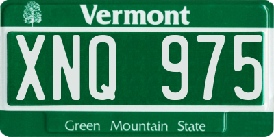 VT license plate XNQ975