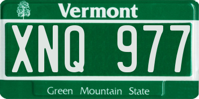 VT license plate XNQ977