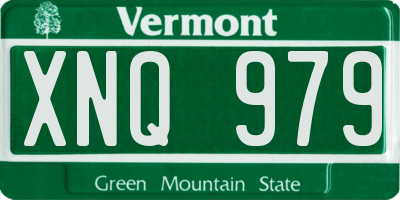 VT license plate XNQ979