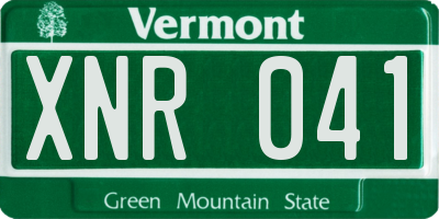 VT license plate XNR041