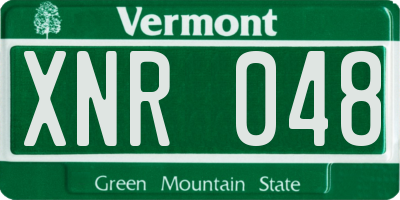VT license plate XNR048