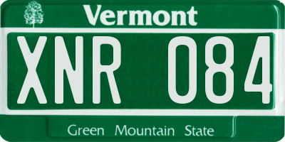 VT license plate XNR084