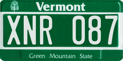 VT license plate XNR087