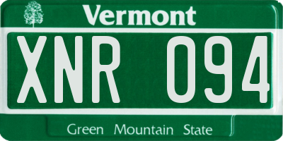 VT license plate XNR094