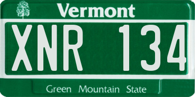 VT license plate XNR134
