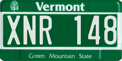 VT license plate XNR148