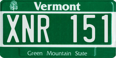 VT license plate XNR151