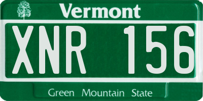 VT license plate XNR156