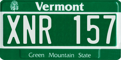 VT license plate XNR157