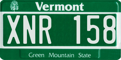 VT license plate XNR158