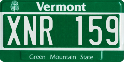 VT license plate XNR159