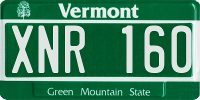 VT license plate XNR160