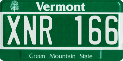 VT license plate XNR166