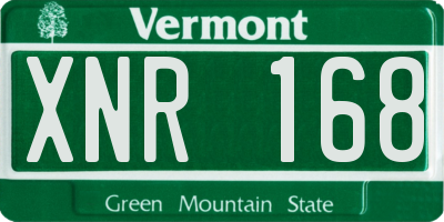 VT license plate XNR168
