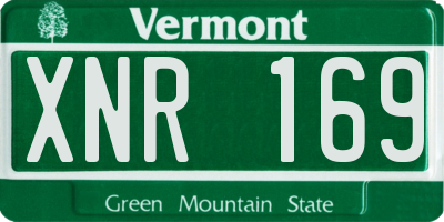 VT license plate XNR169