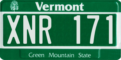 VT license plate XNR171