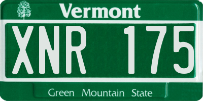 VT license plate XNR175