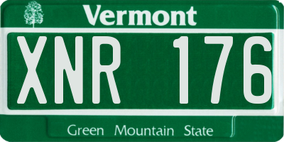 VT license plate XNR176