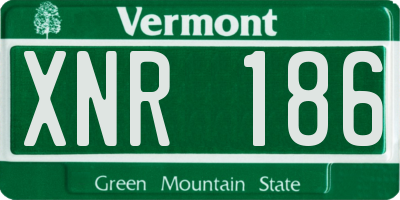 VT license plate XNR186