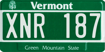VT license plate XNR187