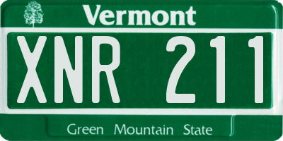 VT license plate XNR211