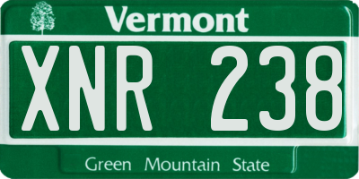 VT license plate XNR238