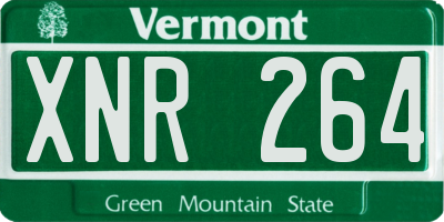 VT license plate XNR264