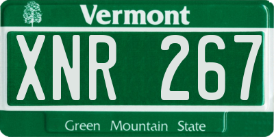 VT license plate XNR267