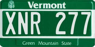 VT license plate XNR277