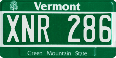 VT license plate XNR286
